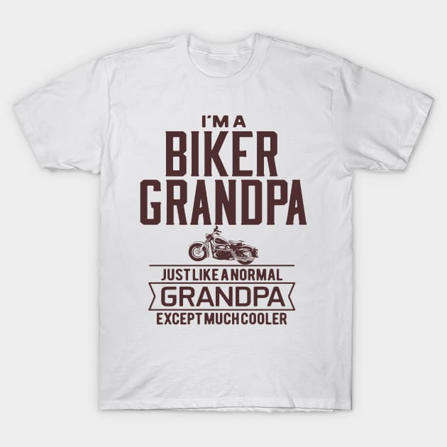 i'am just a biker grandpa brown T-Shirt by amillustrated